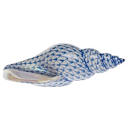 Herend   Animals   Aquatic - Herend Tulip Shell Blue