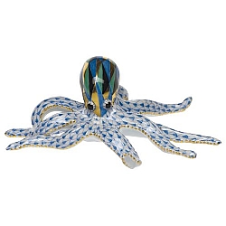 Herend   Animals   Aquatic - Herend Octopus Blue