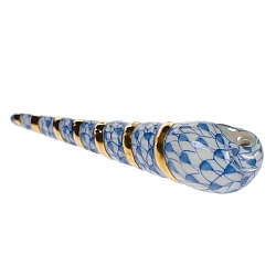 Herend   Animals   Aquatic - Herend Turritella Shell Blue