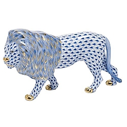 Herend   Animals   Wildlife - Herend Standing Lion Sapphire