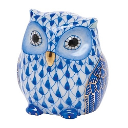 Herend   Animals   Birds - Herend Owlet Sapphire