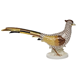 Herend   Animals   Birds - Herend Pheasant Facing Right Chocolate