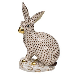 Herend   Animals   Rabbits - Herend Large Rabbit Chocolate