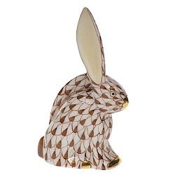 Herend   Animals   Rabbits - Herend Rabbit Miniature Chocolate