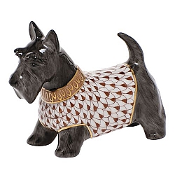 Herend   Animals   Dogs - Herend Scottie Mcduff Chocolate