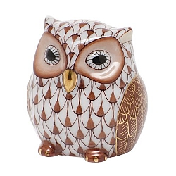 Herend   Animals   Birds - Herend Owlet Chocolate