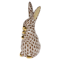 Herend   Animals   Rabbits - Herend Standing Bunny Chocolate