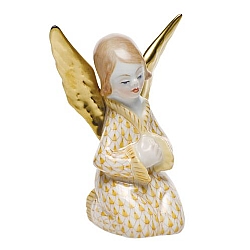 Herend   Home Decor   Figurines - Herend Small Angel Butterscotch