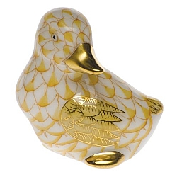 Herend   Animals   Ducks - Herend Miniature Duck Butterscotch