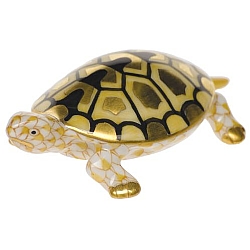 Herend   Animals   Aquatic - Herend Baby Turtle Butterscotch