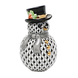 Herend   Home Decor   Figurines - Herend Snowman Black