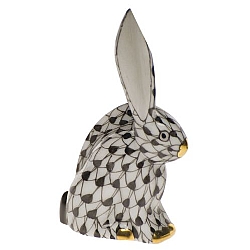 Herend   Animals   Rabbits - Herend Rabbit Miniature Black