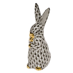 Herend   Animals   Rabbits - Herend Standing Bunny Black