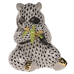 Herend   Animals   Bear - Herend Panda Black