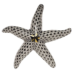 Herend   Animals   Aquatic - Herend Starfish Black