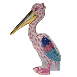 Herend   Animals   Birds - Herend Pelican Raspberry