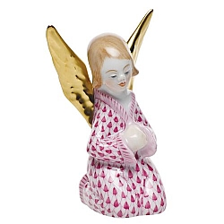 Herend   Home Decor   Figurines - Herend Small Angel Raspberry