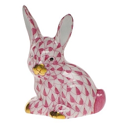 Herend   Animals   Rabbits - Herend Miniature Rabbit Raspberry