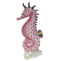 Herend   Animals   Aquatic - Herend Sea Horse Raspberry