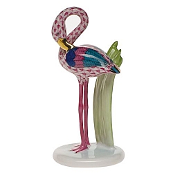 Herend   Animals   Birds - Herend Little Flamingo Raspberry