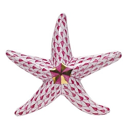 Herend   Animals   Aquatic - Herend Miniature Starfish Raspberry