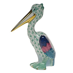 Herend   Animals   Birds - Herend Pelican Green