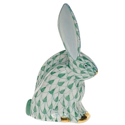 Herend   Animals   Rabbits - Herend Rabbit Miniature Green