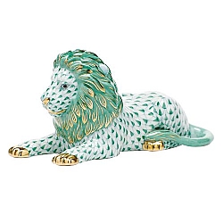 Herend   Animals   Wildlife - Herend Lion Green