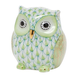 Herend   Animals   Birds - Herend Owlet Green