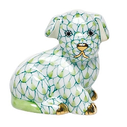 Herend   Animals   Dogs - Herend Miniature Puppy Key lime