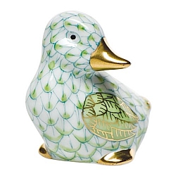 Herend   Animals   Ducks - Herend Miniature Duck Key lime