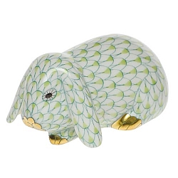 Herend   Animals   Rabbits - Herend Lop Ear Bunny Key lime