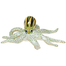 Herend   Animals   Aquatic - Herend Octopus Key lime