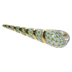 Herend   Animals   Aquatic - Herend Turritella Shell Key lime