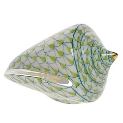 Herend   Animals   Aquatic - Herend Cone Shell Key lime