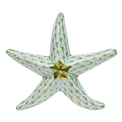 Herend   Animals   Aquatic - Herend Miniature Starfish Key lime