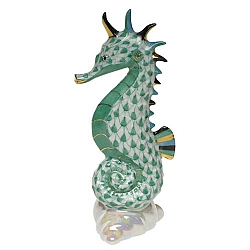 Herend   Animals   Aquatic - Herend Sea Horse Green