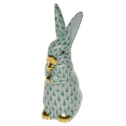 Herend   Animals   Rabbits - Herend Standing Bunny Green