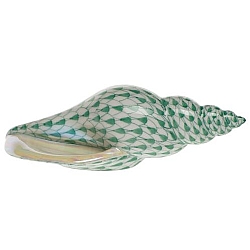 Herend   Animals   Aquatic - Herend Tulip Shell Green