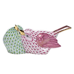 Herend   Animals   Birds - Herend Love Birds Multicolor