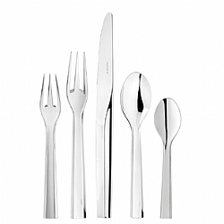 Puiforcat   Tabletop   Flatware - Puiforcat Stainless Steel Zermatt 5 Pc Place Setting