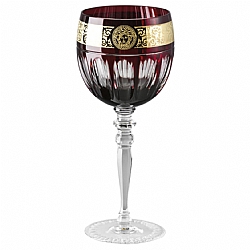 Versace   TableTop   Drinkware - Versace Gala Prestige Medusa Red Water Goblet