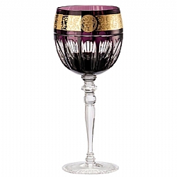 Versace   TableTop   Drinkware - Versace Gala Prestige Purple Medusa Water Goblet