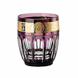 Versace   TableTop   Drinkware - Versace Gala Prestige Purple Medusa Whiskey DOF