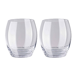 Versace   TableTop   Drinkware - Versace Medusa Lumiere 2 Short Stem Clear Whiskey DOF Set of Two