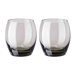 Versace   TableTop   Drinkware - Versace Medusa Lumiere 2 Short Stem Haze Whiskey DOF Set of Two