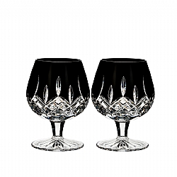 Waterford   Tabletop   Drinkware - Waterford Crystal Lismore Black Brandy Pair