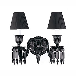 Baccarat   Lighting   Sconces - Baccarat Zenith Sconces Black 2 Light