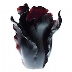 Daum   Home Decor   Vases - Daum Tulip Vase Black Appaloosa