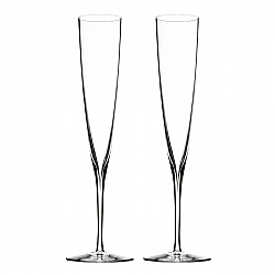 Waterford   Tabletop   Drinkware - Waterford Crystal Elegance Champagne Trumpet Flutes Pair